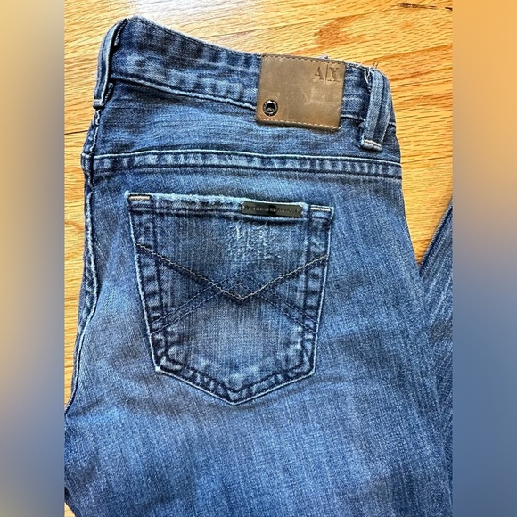 Armani Exchange Potassium Distressed Straight Leg Jeans - Picture 8 of 9